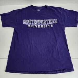 NCAA Northwestern University Purple Short Sleeve Campus T-Shirt Men's Size L